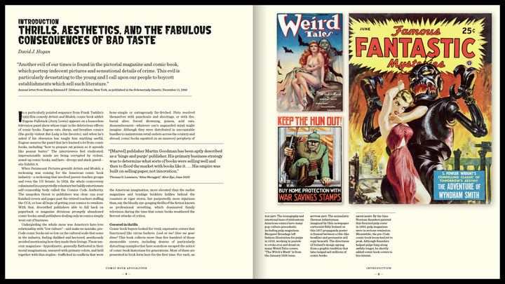 Explore the impact of comic book censorship and pre-Code controversies with "Comic Book Apocalypse!" from Schiffer Publishing, Ltd.—a magazine page delving into comics before the Comics Code.