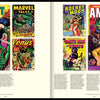 Comic Book Apocalypse! by Schiffer Publishing, Ltd. includes a vibrant two-page spread displaying vintage pre-Code comics and superhero covers like “Planet Comics,” “Marvel Tales,” and “Rocket to the Moon,” with informative captions about the pre-censorship era.