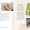 Fiber Craft Heritage by Schiffer Publishing, Ltd. features teasel with a comb tool photo and close-ups of green thorny and purple-flowered heads, plus gardening tips and insights into historical textile uses and techniques.