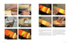 A step-by-step photo collage from Schiffer Publishing, Ltd.'s Green Wood Turning shows lathe techniques to shape a flower vase, featuring sanding, measuring, smoothing steps, and close-ups of a glowing heated section.