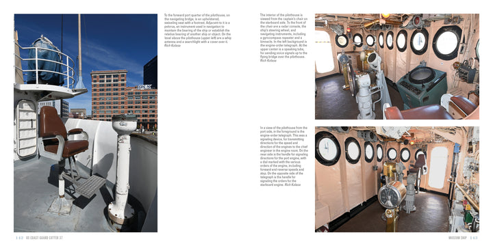 A collage of a ship’s deck featuring the US Coast Guard Cutter 37 by Schiffer Publishing, Ltd., a renowned Treasury class warship and one of the Historic Ships in Baltimore.