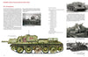 A page from "Armored Forces of Russia and the Soviet Union" by Schiffer Publishing, Ltd. features photos, illustrations, technical details, and historical images of the Soviet SU-122 assault gun among other Soviet armored vehicles.