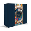 Couture Tarot by Schiffer Publishing, Ltd. comes in a dark blue box with a colorful collage and a gold circular label on the front—ideal for fans of couture tarot and unique fashion-themed tarot cards.