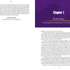 A spread from "Seven Decades of Deep Purple" by Schiffer Publishing, Ltd. shows a section-ending quote on the left and Chapter 1: Early Years with a purple header and text on the right—ideal for any rock history enthusiast.