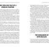 Two pages from Morbid Kuriosity’s by Schiffer Publishing, Ltd. spotlight “The Chilling Tale of a Serbian Vampire” and “The Rougarou of New Orleans,” exploring paranormal folklore in columns with section headings on unexplained mysteries.