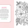 The Happy Day Coloring Postcards by Schiffer Publishing, Ltd. includes pink welcome notes and black-and-white floral illustrations with "Thank you" tags, perfect for coloring and sharing, inspired by Emelie Lidehäll Öberg.
