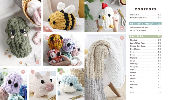 Get Started in Finger Knitting by Schiffer Publishing, Ltd. features soft pastels and cozy yarns, offering project patterns and finger knitting basics, from plush animals like bees and unicorns to textured blankets with chunky yarn.