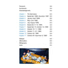 Table of contents page for "Apollo 7 in Photographs" by Schiffer Publishing, Ltd., listing chapters by date. At the bottom is an Apollo Photo Archive image: three astronauts in spacesuits in a yellow life raft in water. Page 5 appears at lower right.