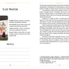 An illustration of five figures near a house, surrounded by trees and flowers, is featured on the 5 of Water card in The Ukrainian Tarot by Schiffer Publishing, Ltd., highlighting Slavic spiritual themes and cultural notes.