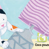 A calico cat named Coco knocks over a lamp near colorful blocks and a toy horse in Schiffer Publishing, Ltd.'s "Calm Down, Coco"—discover self-regulation strategies in this playful story.