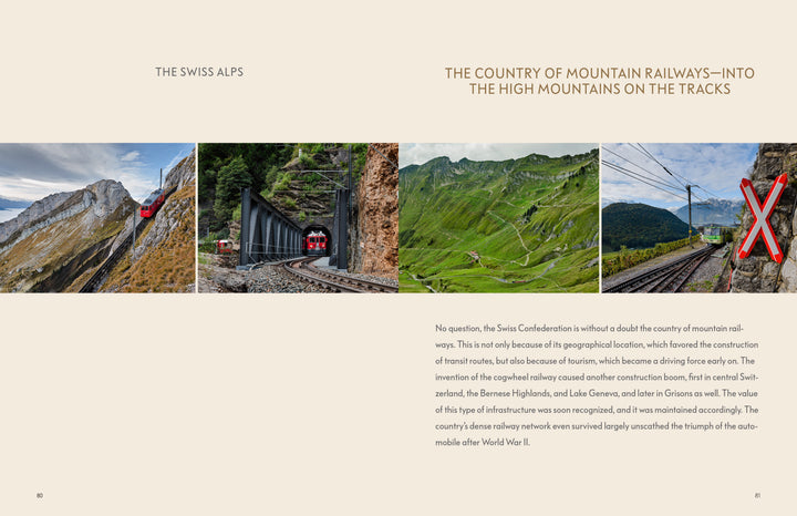 A collage depicting a train traversing a tunnel, evoking the scenic allure of mountain routes, inspired by "Alpine Railways" from Schiffer Publishing, Ltd.