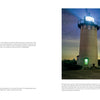 Midnight on Cape Cod" by Schiffer Publishing, Ltd. showcases a two-page spread: the left page features the Cape Cod lighthouse beneath star trails and the Milky Way; the right offers a close-up under vivid night skies.