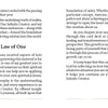 In The Law of One Contemplation Deck by Schiffer Publishing, Ltd., each two-page spread features a Ra quote on spiritual growth alongside tips for applying the Law of One, reflective text, and a closing signature from Jim McCarty.