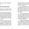 A page from Schiffer Publishing, Ltd.'s The Law of One Contemplation Deck offers step-by-step guidance, Ra quotes, and prompts for reflection. The layout features a white background with black serif text.