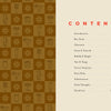 Table of contents page for The Booze-Free Bar(c)art Book by Schiffer Publishing, Ltd., with a brown patterned left side showing drink and star art, and a cream right side listing zero-proof chapters and red/brown page numbers.