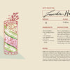 A recipe card from The Booze-Free Bar(c)art Book by Schiffer Publishing, Ltd. shows a zero-proof Lavender Haze drink: cucumber slices, ice, and lavender in a tall glass on the left; alcohol-free ingredients and instructions on the right in beige and pink.