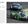 The Automobili Lamborghini Special Edition by Schiffer Publishing, Ltd. features a Lamborghini SC63 outpacing an Aston Martin at the 24 Hours of Le Mans, highlighting the speed and excellence of these luxury racecars amid dynamic blurred motion.