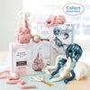 Discover Schiffer Publishing, Ltd.’s Super Simple Finger Knitting Kit Sugarplum Christmas Tree—create a plush pink tree! Display includes chunky yarn, finished projects, ornaments, a shell, scissors, and a blue and white octopus kit. Collect both!.