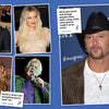 A collage of country stars, including Keith Urban and Tim McGraw, plus music quotes, makes the Ultimate Country Legends Coloring Book by Schiffer Publishing, Ltd. the perfect inspirational coloring book for adult fans.