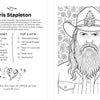 The Ultimate Country Legends Coloring Book by Schiffer Publishing, Ltd. features a black-and-white Chris Stapleton page with his biography, top 5 hits, a quote, and a line drawing of him in a hat on a patterned background.