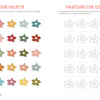 The Awesomely Authentic Self-Care Coloring Book by Schiffer Publishing, Ltd. features five labeled flower color palettes for inspiration and blank flower outlines for testing colors—ideal for practicing self-care and boosting emotional wellness.