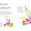 Schiffer Publishing, Ltd.’s Yummy Watercolor offers step-by-step instructions and vibrant artwork to help beginners create beautifully garnished fruit juices with ice, watermelon, lime slices, and raspberries.