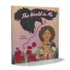 Book cover for The World in Me from Schiffer Publishing, Ltd. depicts a girl with closed eyes and hands on her chest, surrounded by red roses, a horse, and a black bird holding a red string—symbolizing empathy and nature.