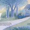 A joyful scene from “Hanging Out with Gram” by Schiffer Publishing, Ltd. shows a grandmother and grandson waving excitedly outside a cozy home, capturing the warmth of multigenerational family time—perfect for children’s picture books.
