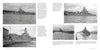 Four black-and-white photos of the battleship USS Nevada (BB-36), shown at sea and docked, accompany historical text about its service, Pearl Harbor connections, and major events, published by Schiffer Publishing, Ltd.