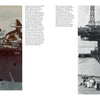 Left: Close-up of USS Yorktown (CV-10), featured by Schiffer Publishing, Ltd., with aircraft on deck at Patriots Point museum. Right: Sailors in uniform organize supplies on the dock beside the historic ship.
