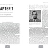 Two pages from "Spies in Saigon" by Schiffer Publishing, Ltd. Left: “CHAPTER 1 The OSS in Singapore” with text on Paul Springer’s OSS and CIA roles during the French-Indochina War. Right: Black-and-white portrait of Paul F. L. Bruhn Springer with biographical info below.