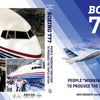 Book cover for "Boeing 777" by Schiffer Publishing, Ltd., featuring images of the wide-body jet, close-ups, author photos, and descriptive text on a blue background.