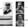 A collage for "The Africa Ship" by Schiffer Publishing, Ltd.: four black-and-white photos—uniformed man, stern older man, airship resupplying over East Africa, and a hatted man—all labeled with names and credits.