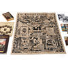 The Camelot Oracle by Schiffer Publishing, Ltd. is an Arthurian-inspired board game set with a central map, card deck, guidebook, booklet, and illustrated cards displayed on a white background.