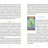 A two-page spread from Patch Tarot by Schiffer Publishing, Ltd. The left page explores The Fool and its reversed meaning; the right introduces The Magician, its symbolism, and reading meanings. Text is framed by a blue border.