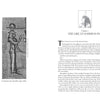 A grayscale image from "Isis Magic: 25th Anniversary Edition" by Schiffer Publishing, Ltd. shows a relief of the Egyptian goddess Isis and hieroglyphs on the left page, with the right page starting a chapter on developing devotion to Isis.