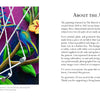 An open book, The MicroCosmic Oracle by Schiffer Publishing, Ltd., shows a detailed painting of plants and string on the left page and text about the creative process and materials for crafting astrology oracle deck art on the right.