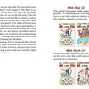A book spread from The Marginal Lenormand by Schiffer Publishing, Ltd. showcases text on Lenormand meanings and colorful, medieval-inspired images of the 1 Rider, 9 Ship, 11 Whip, and 12 Birds playing cards.