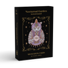 The Nocturnal Garden Lenormand by Schiffer Publishing, Ltd. comes in a black box featuring artist Faina Lorah’s illustration: a bear in mystical robes holding a crystal ball, with gold accents and decorative borders.