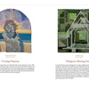 On the left is quilted art of Neptune with a trident amid waves; on the right, a Virginia Quilt Museum design shows a house and “POLEGREEN.” Featured in "Stitching Together History" by Schiffer Publishing, Ltd.