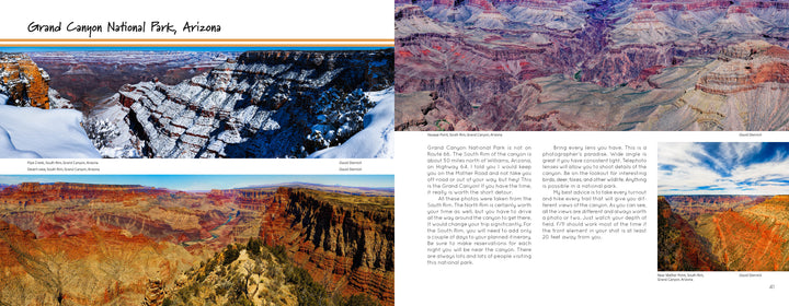 Get Your Pics on Route 66 by Schiffer Publishing, Ltd. features panoramic Grand Canyon collages with vivid rock layers and cliffs—an inspiring highlight for photographers or anyone seeking expert travel photography tips.
