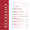 Table of contents page with a red vertical bar on the left showing “CONTENTS” in large white letters. On the right, chapters and page numbers feature topics like Gilroy Indians and American motorcycle history. Brand: Schiffer Publishing, Ltd.