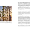 The introduction spread of "Into the Lost World" by Schiffer Publishing, Ltd. showcases a person by a Louisiana bayou cypress tree, with a map of parishes and waterways, exploring local swamps, wildlife, and cultural challenges through vivid photography.