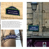 Schiffer Publishing, Ltd.'s "The Little Book of French Signs" showcases a vibrant collage of Parisian street signs in diverse fonts and colors, blending French signage with restaurant details and classic architectural elements.