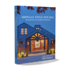 Shingle Style Houses by Schiffer Publishing, Ltd. showcases contemporary shingle homes, with a cover depicting a warmly lit blue house at dusk that reflects the inventive spirit of this architectural style.