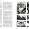 A two-page spread from "Shingle Style Houses" by Schiffer Publishing, Ltd.: left page has text titled Nineteenth-Century Beginnings, right page displays a 3x3 grid of historic Shaker building photos that inspired shingle style architecture.