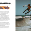 A skateboarder launches into a mid-air trick above a concrete skate park as another rides below, capturing the energy and bold style found in Schiffer Publishing, Ltd.'s "Iconic Objects of the 1980s.