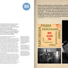 A two-page spread in *The Story of the Blues in 50 Songs* by Schiffer Publishing, Ltd. features Parchman Farm: text covers milestone blues recordings, while the facing page has Mose Allison’s portrait, album covers, and a notable quote.