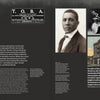 A magazine spread about "The Story of the Blues in 50 Songs" by Schiffer Publishing, Ltd. features a bold title, vintage photos of vaudeville and theaters, and text exploring African American vaudeville and blues history.