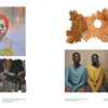 A magazine spread features "Keepers of a Movement" by Schiffer Publishing, Ltd., showcasing four artworks—spotlighting Black artists from the African diaspora with portraits, textures, abstracts, and realist pieces.